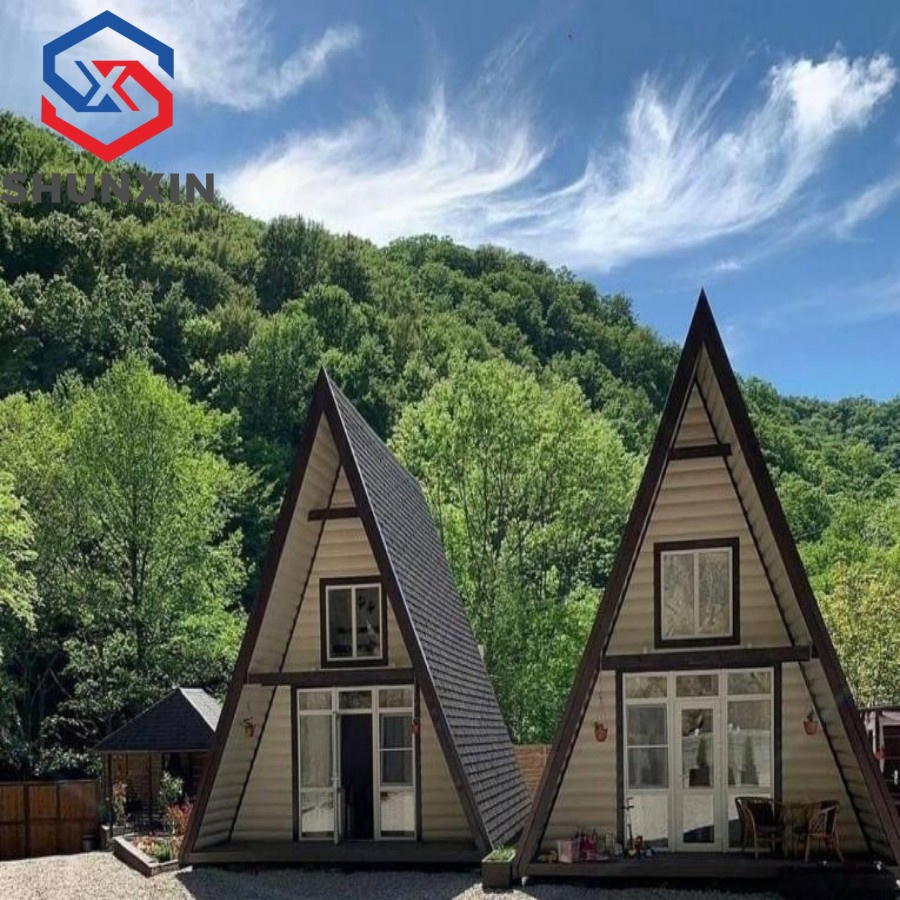 Triangle Two Bedroom Modular Prefabricated Vessel Modern Capsule Luxury Prefab House Villa