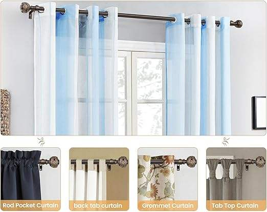 Wholesale Curtain Rod Telescoping Splicing Curtain Rods for Windows Curtains