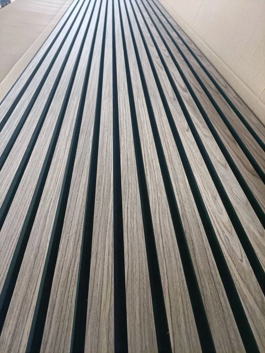3D Polyester Fiber Acoustic Panel Slat Wood Sound Absorption Ceiling Acoustic Panel