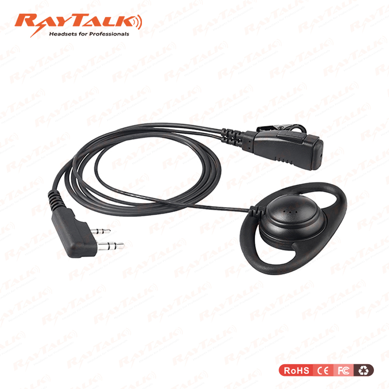 Professional 2way Radio Headset D Shape with Lapel Microphone