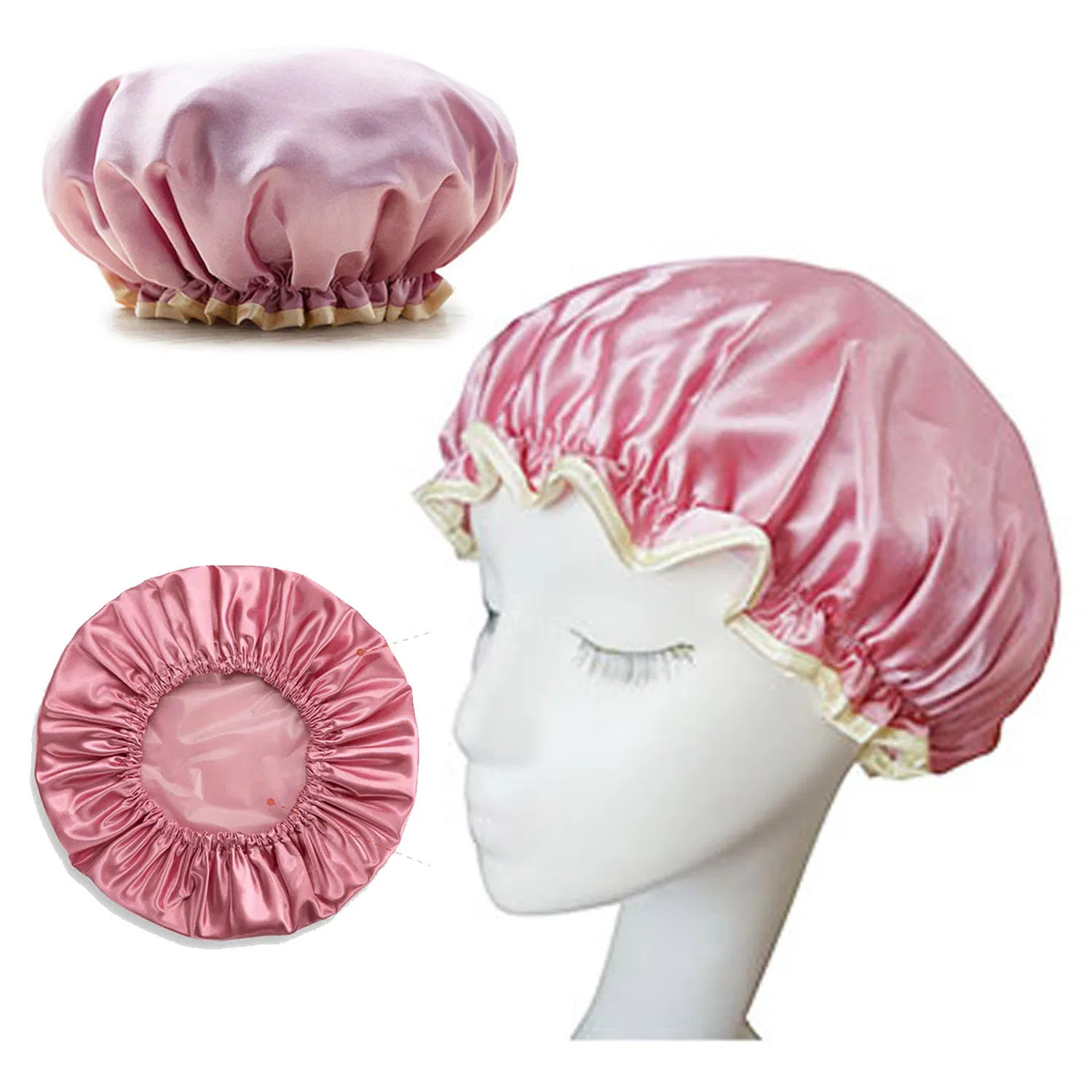 Shower Bonnet Thickened Bathroom Accessories Waterproof Oily Fume Cap Female SPA Hairdressing Salon Supplies Shower Cap