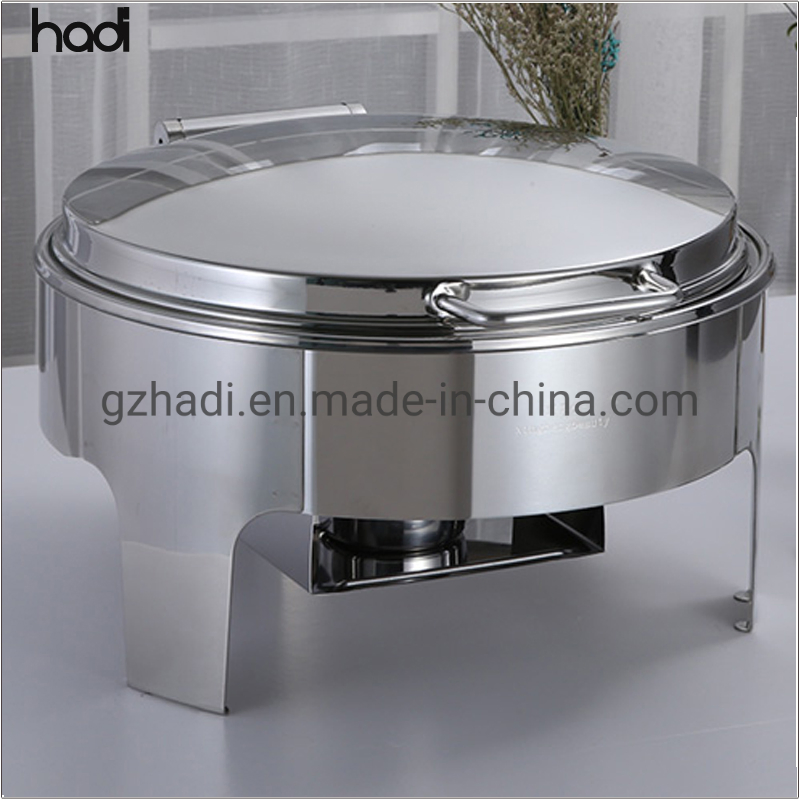 Hotel and Restaurant Supplies Wholesale Buffet Food Warmer Square Gold Chafer Dish Hydraulic Stainless Steel Cheffing Dishes Gold with Big Glass Top