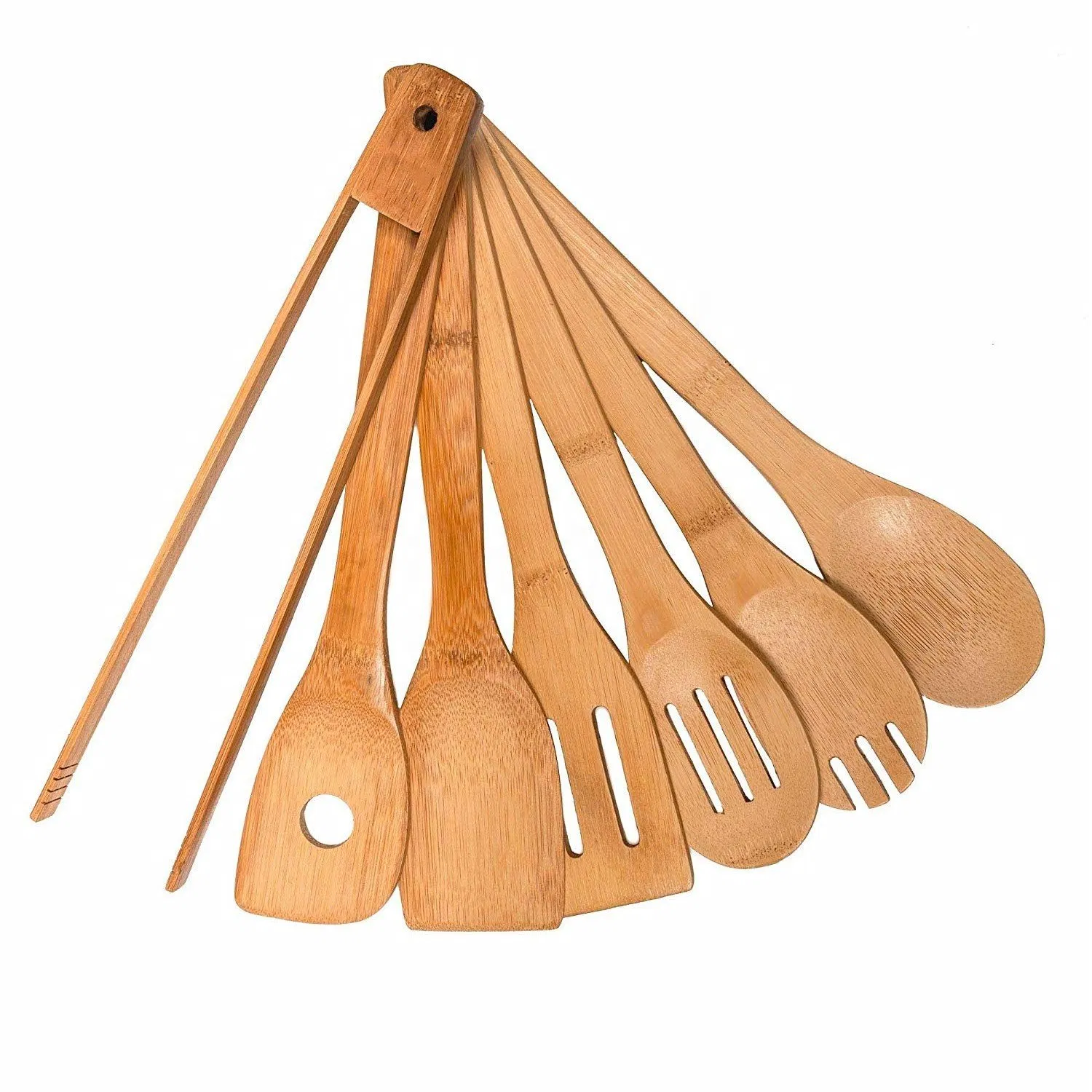Natural Eco Bamboo Spatula Set for Cooking Kitchen Tools