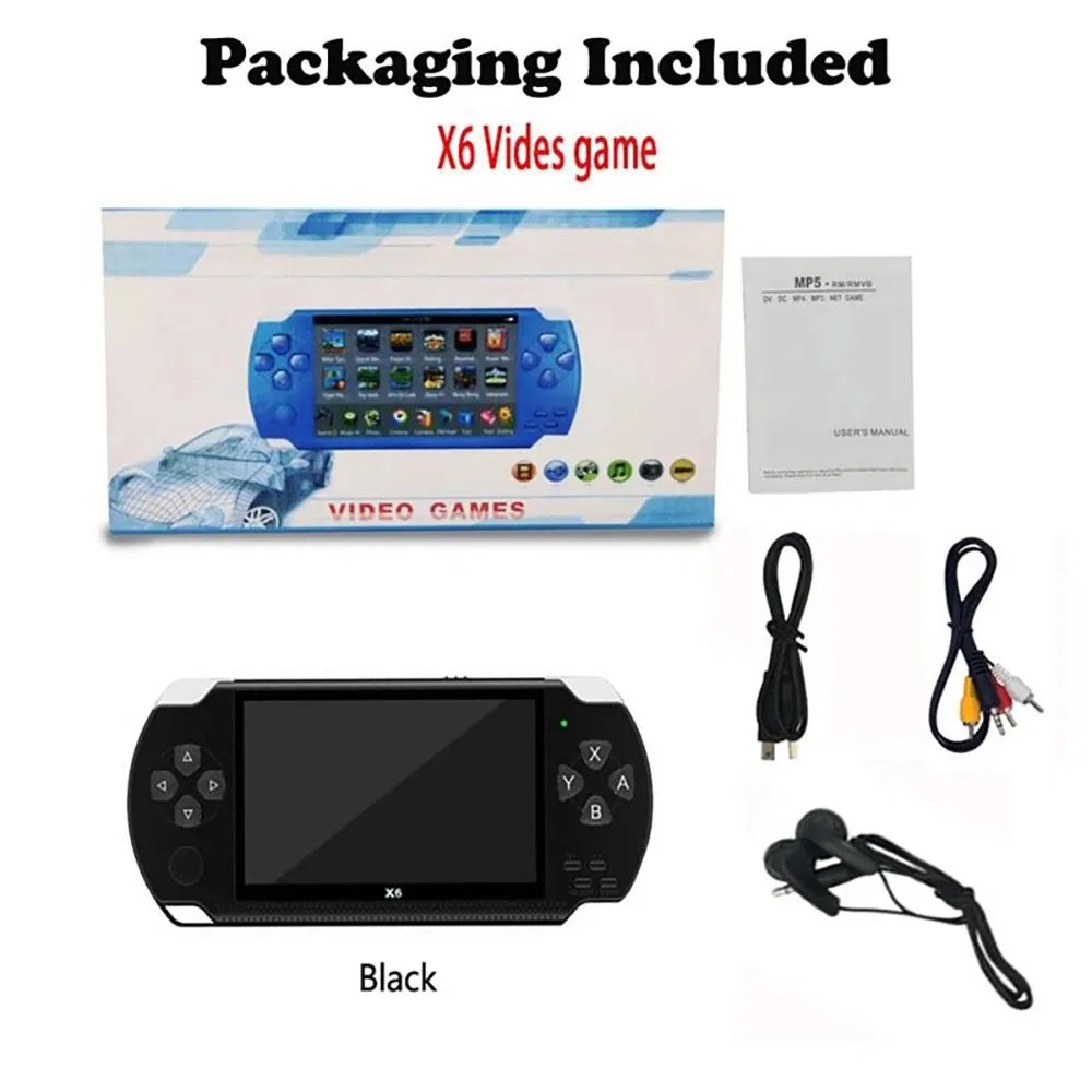Портативная игровая консоль X6 Retro с выходом на ТВ
