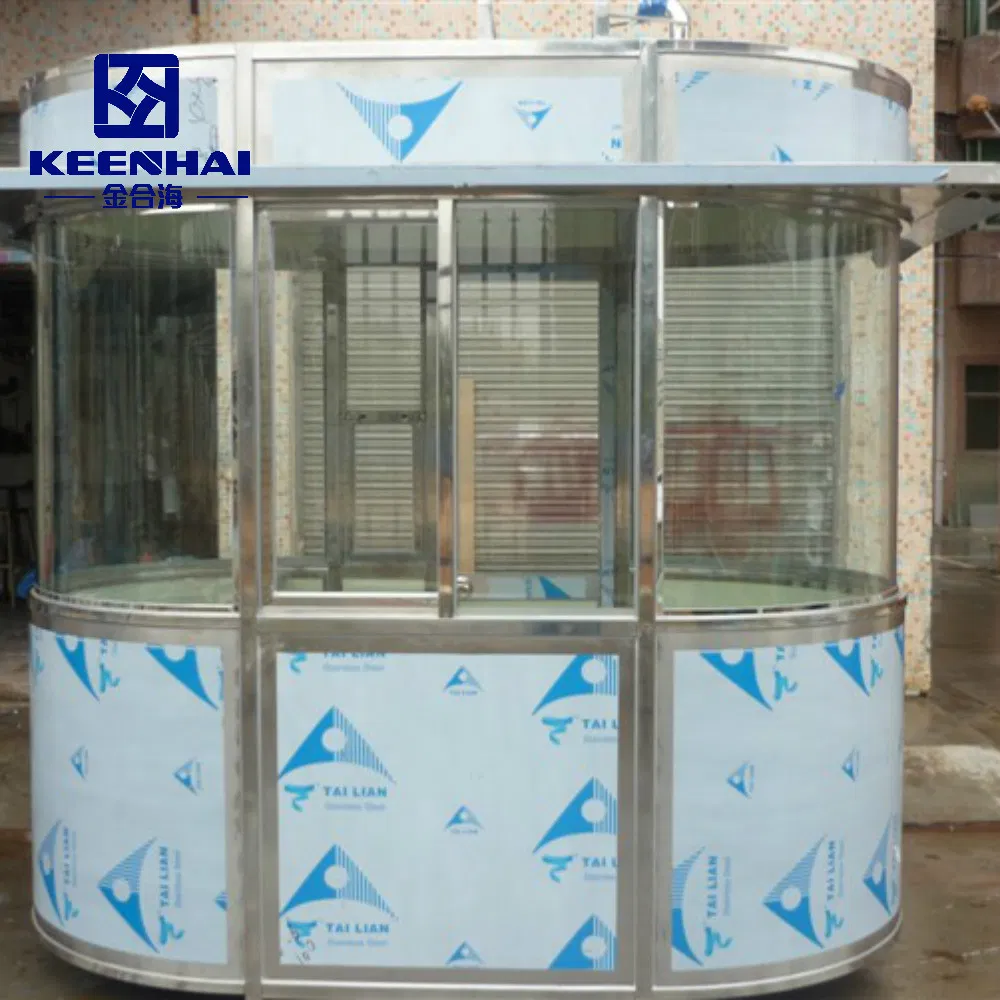 Durable Powder Coated Steel Security Kiosk Security Booth