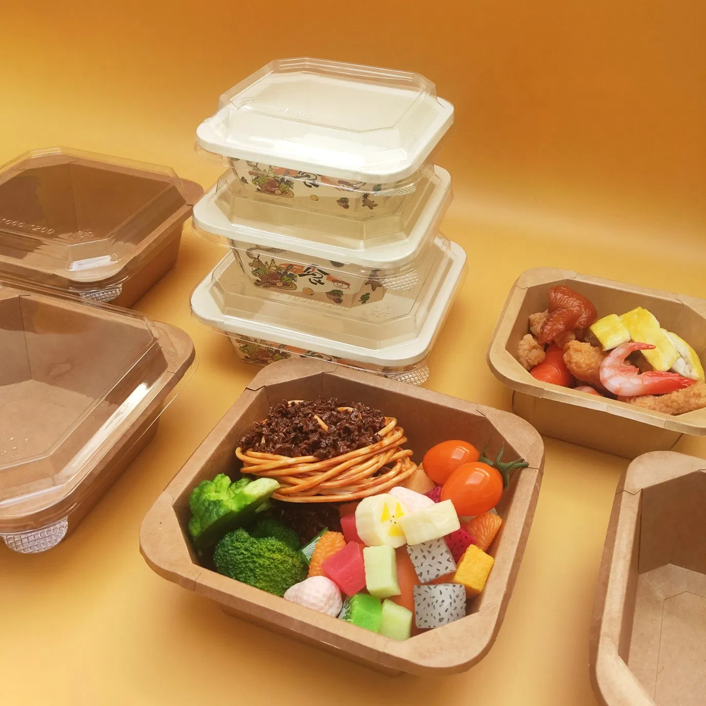 Wholesale Restaurant Takeout Togo Food Boxes Biodegradable Disposable Food Container