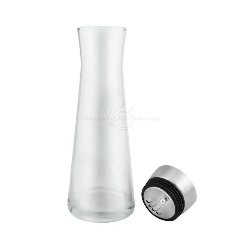 Glass Water Carafe Borosilicate Glass Iced Tea Pitcher with Stainless Steel Lid