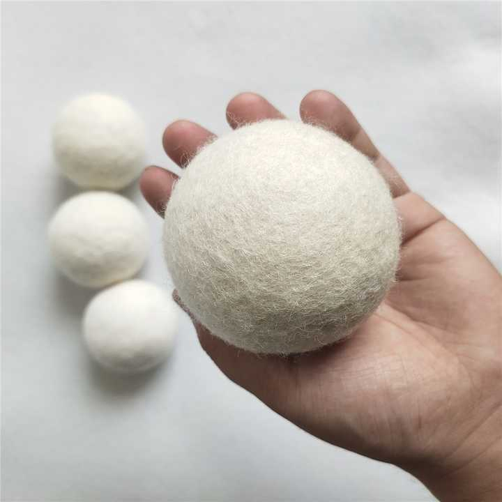 Eco-Friendly White XL Size 6 Pack 7cm New Zealand Organic Wool Dryer Ball for Laundry