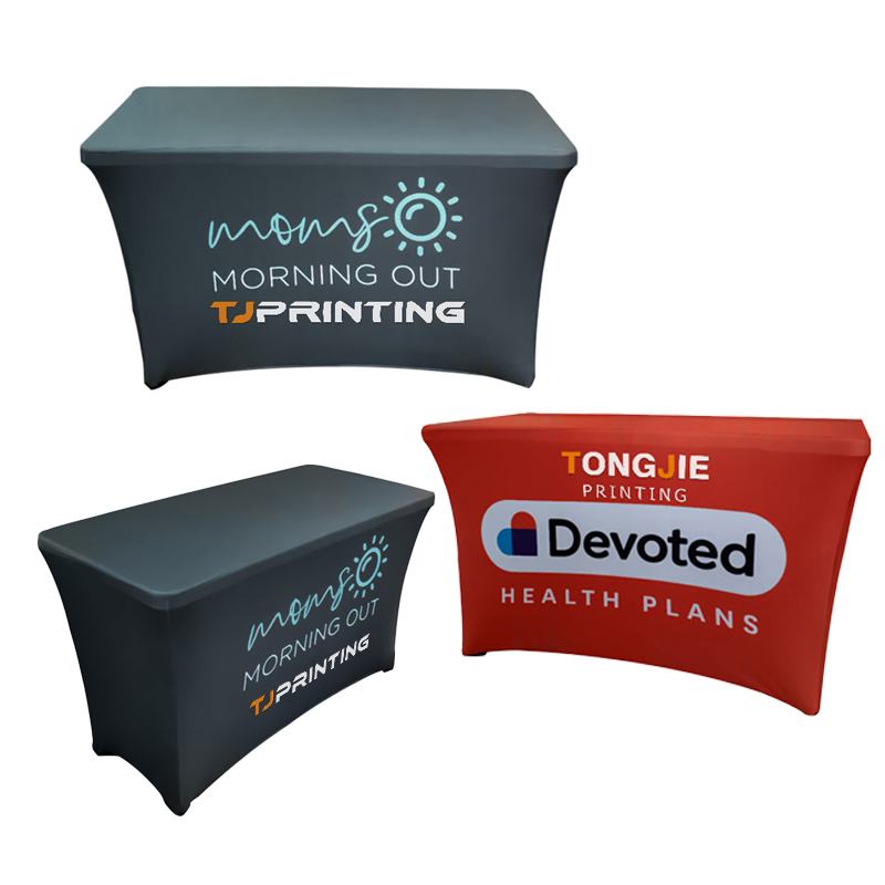 Tablecloth for Event Polyester Stretch Spandex Custom Table Cloth with Logo