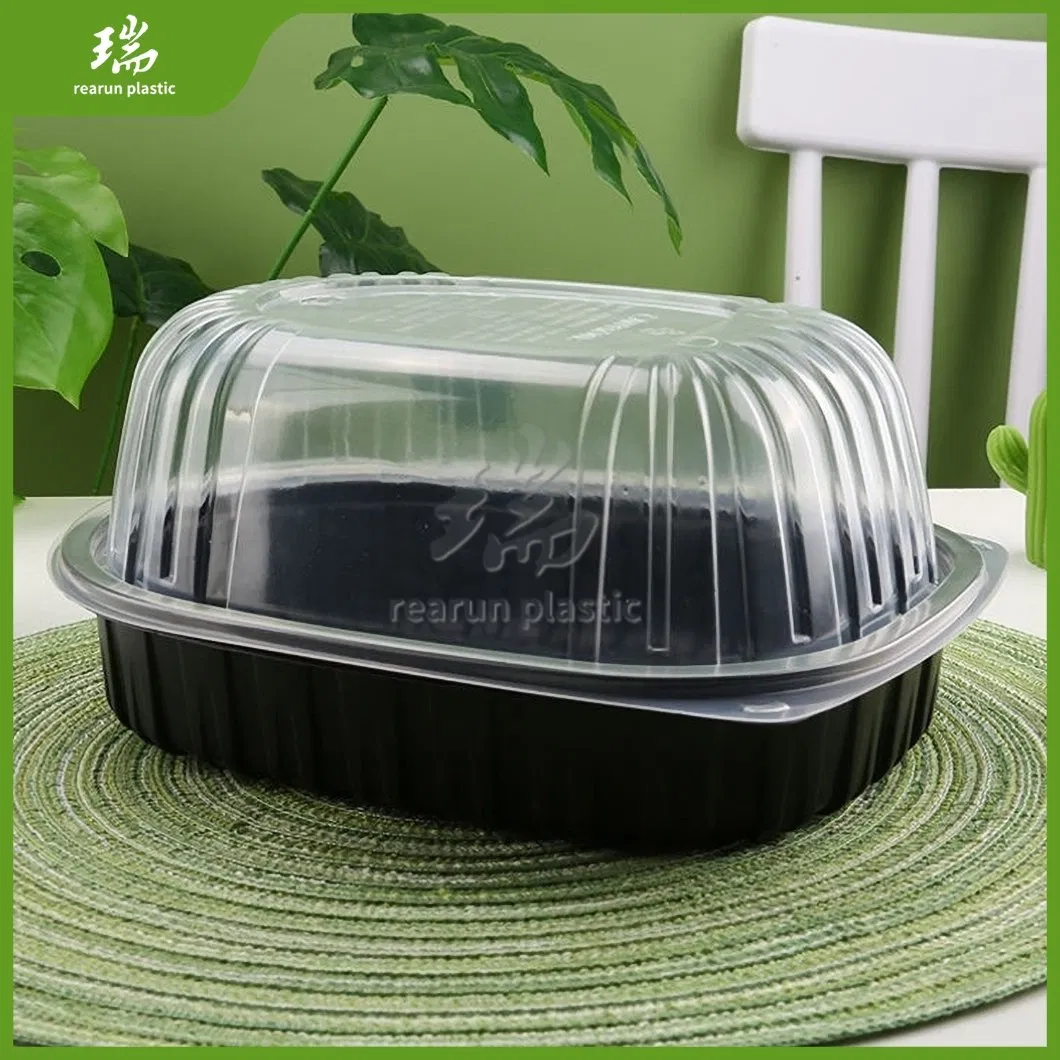 Rearun China Factory Disposable PP Plastic Roast Chicken Meat Duck Packaging Box
