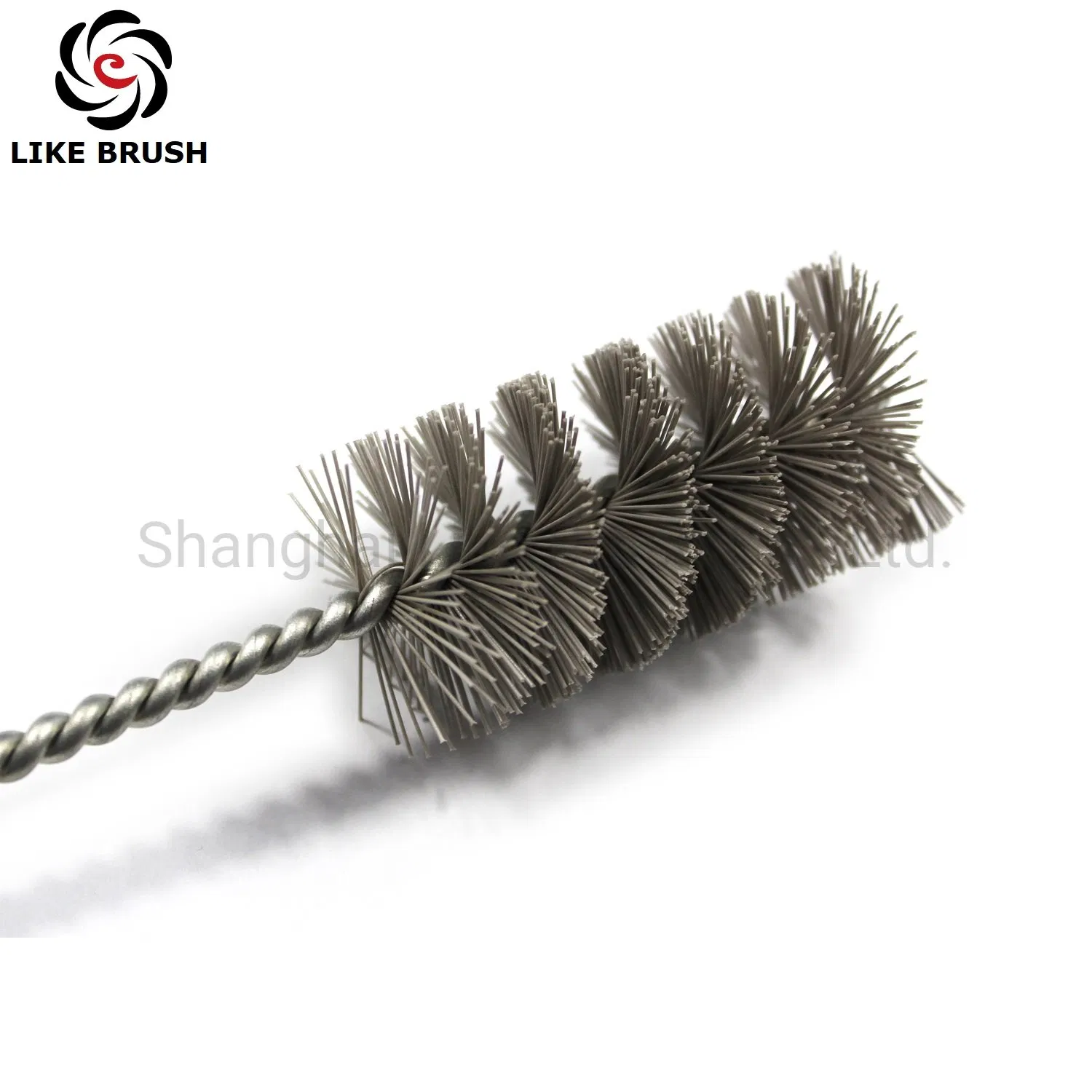 High Density Abrasive Wire Polishing Brushes Single Stem Single Spiral