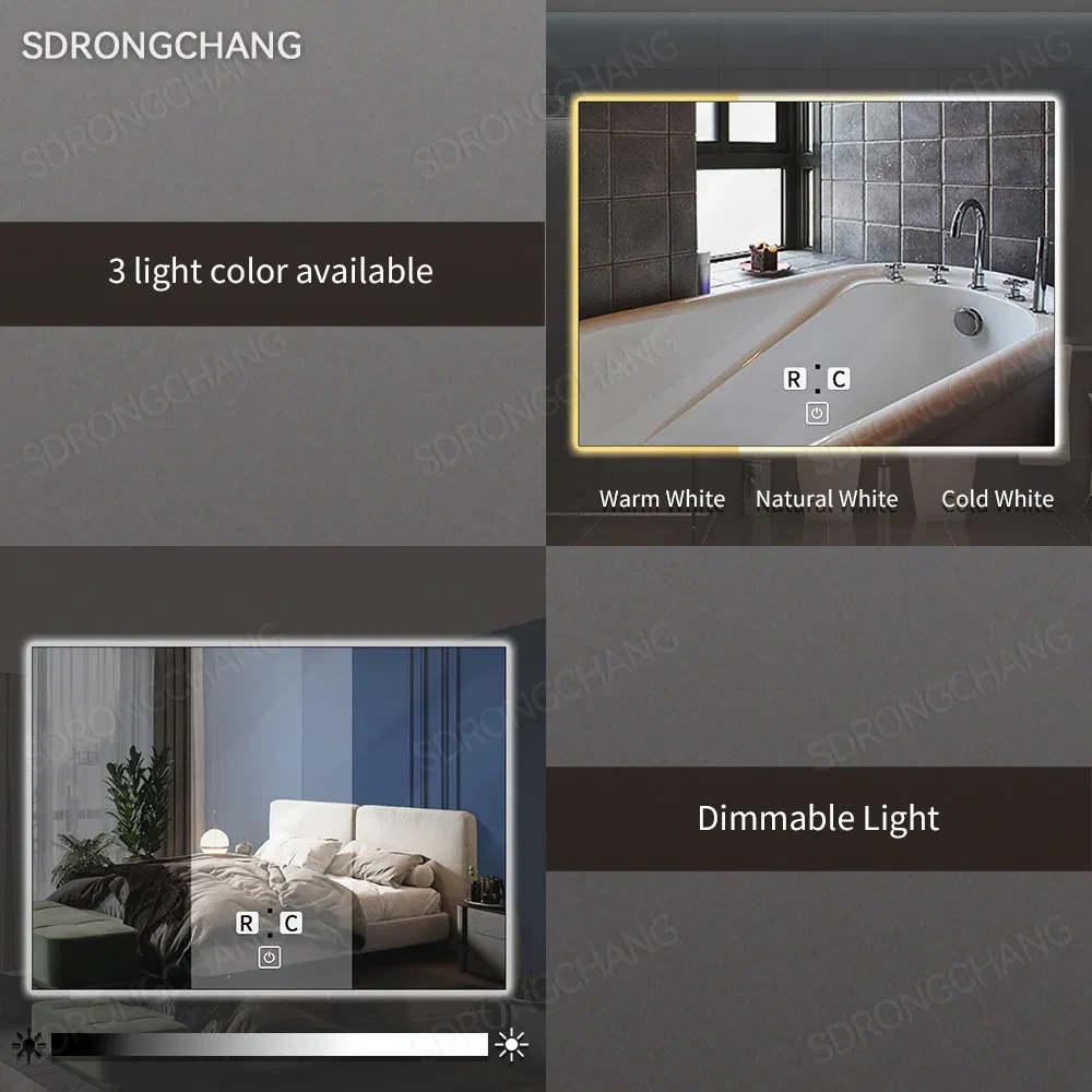 Hot Selling 6-Way Touch Button Blue_Tooth Magnifying Backlit Mirror with LED Light