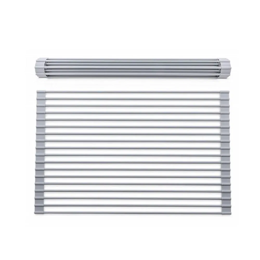 Multipurpose Roll up Dish Drying Rack Heavy Duty Silicone-Coated Stainless Steel Roll up Rack, Rolls out Over Any Sink Drying Rack Kitchen Dish Esg17240