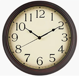 Customized Logo Creative Circle Shape Home Decor Solid Wooden Wall Clock