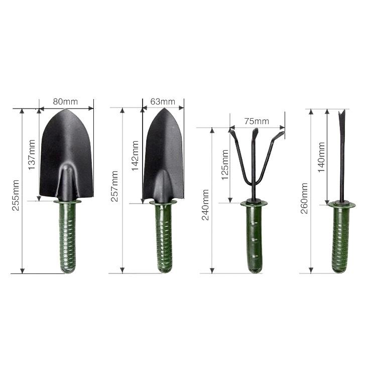 4 Piece Gardening Tool Set with No-Slip Grip Ergonomic Handles Garden Hand Tools 10 Inch
