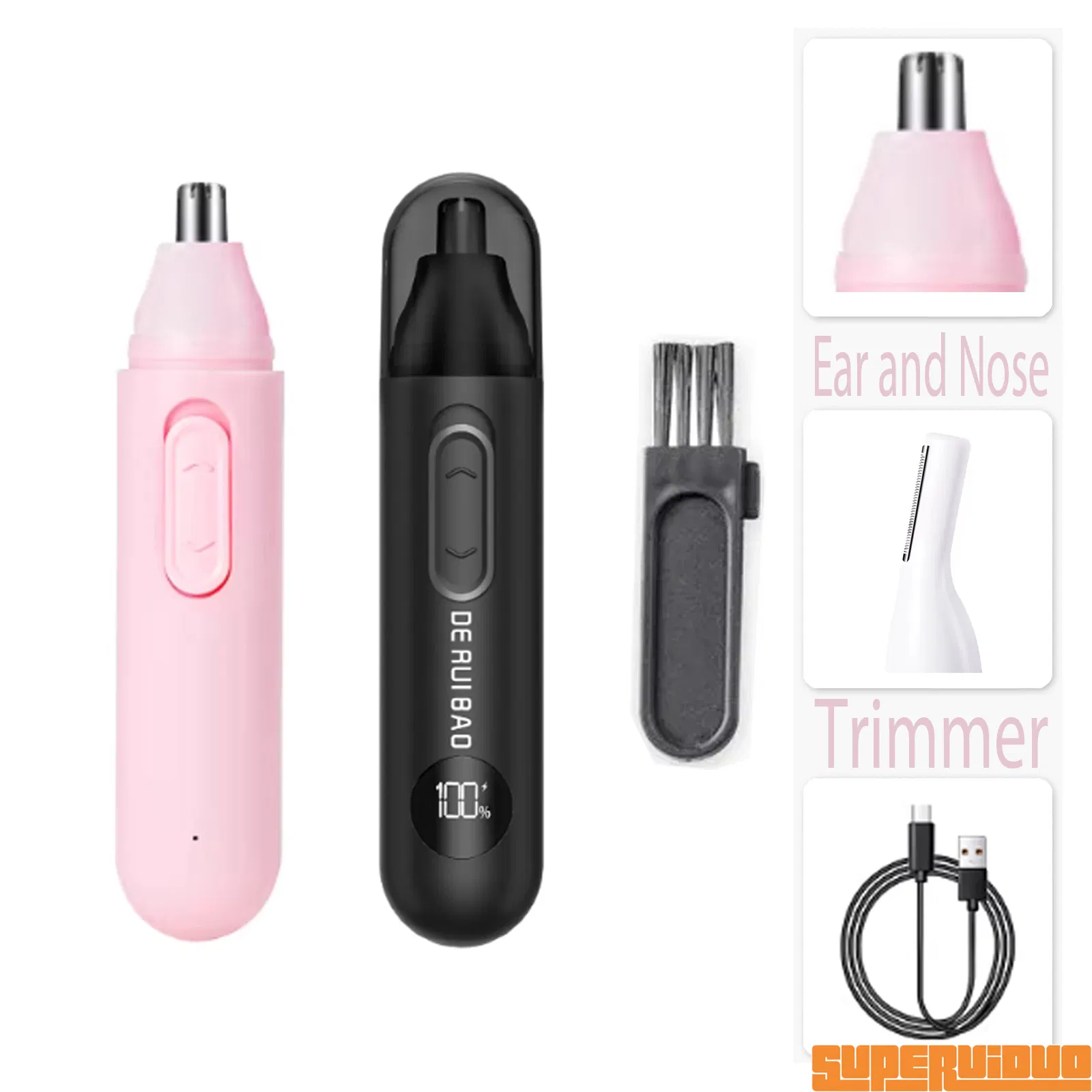 Minimal Vibration Quiet Operation Ear and Nose Trimmer