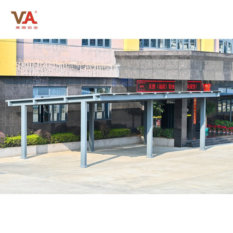 Stylish Aluminum Solar Carport Featuring Integrated Solar Panels