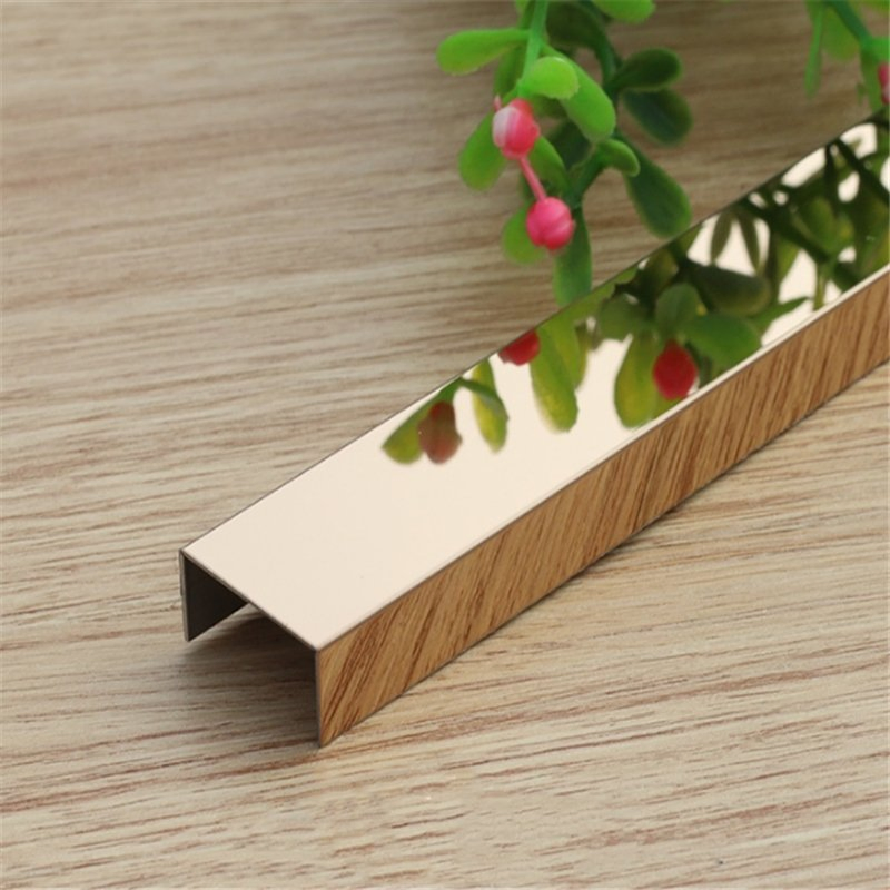 SUS 304 316 High Quality Stainless Steel Metal Profile U Channel Mirror Black Trim for Interior Wall Decoration