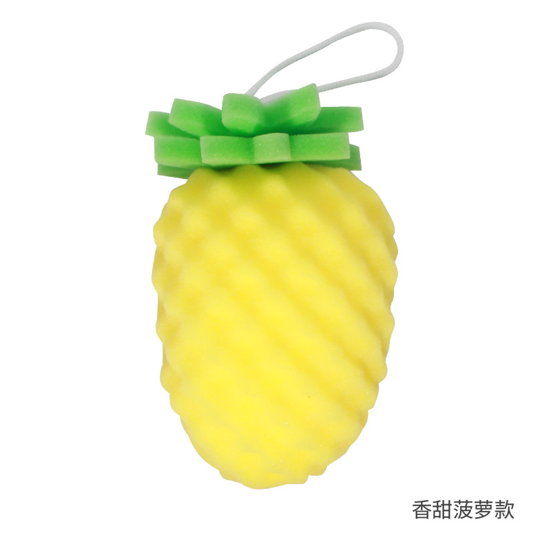 Rainbow Sponge Loofah Body Scrubber with Ribbon Loop for Shower