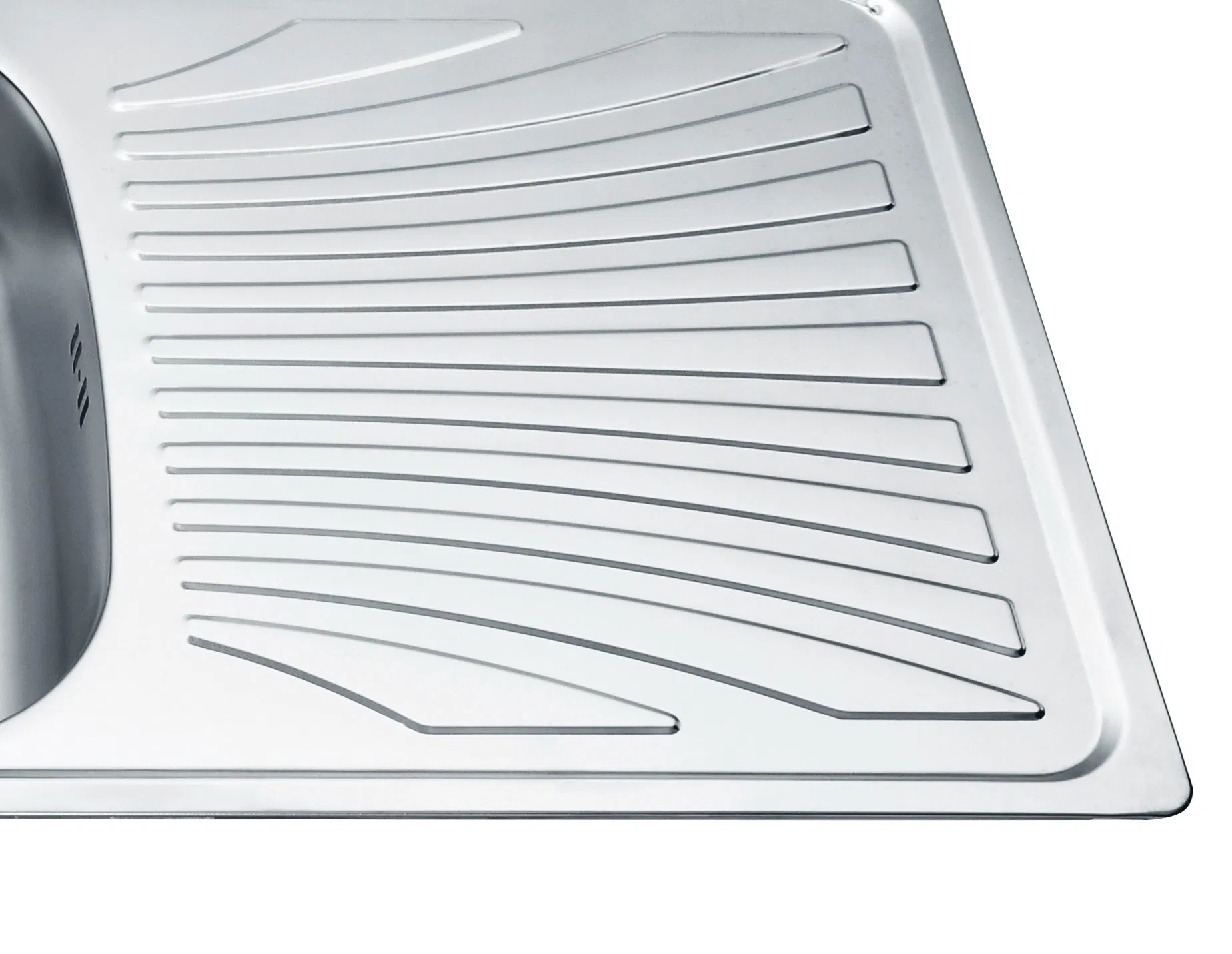 Top Mount Double Bowl Stainless Steel Sink with Drainboard Custom Size Hotel Kitchen Laundry Wash Sink