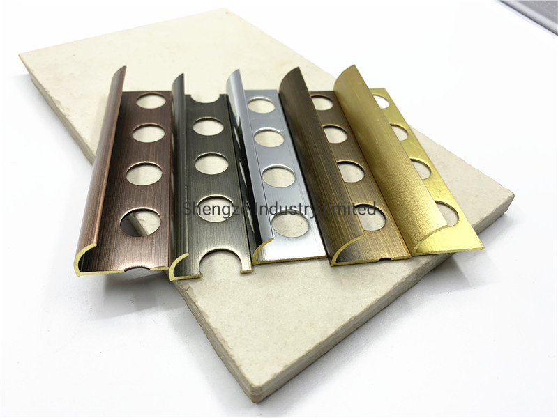 Metal Aluminum Corner Edging Curved Tile Trim for Listello Profile
