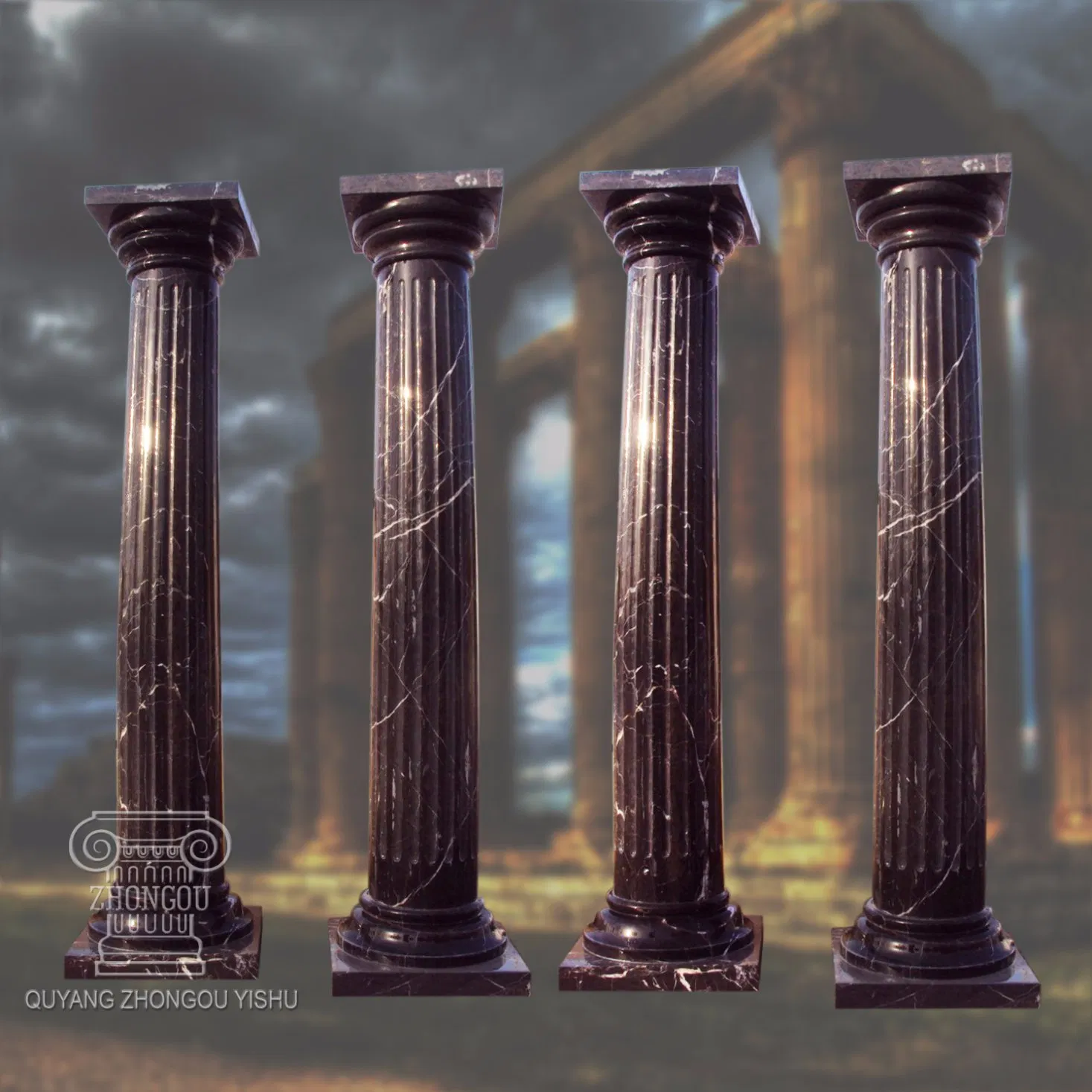 Wonderful Marble Hand-Carved Column Greatful Quality