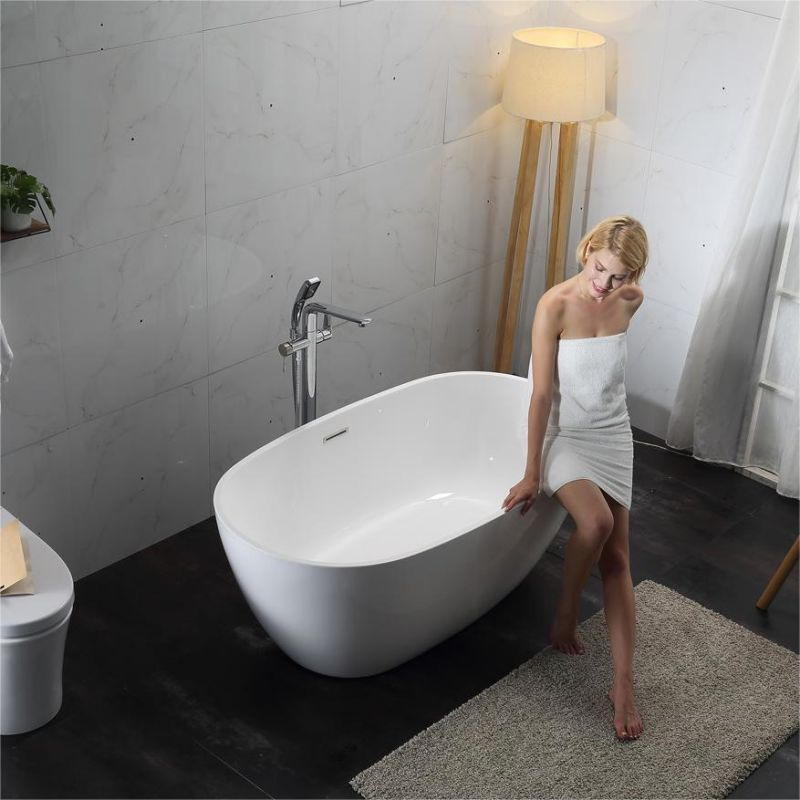 Глубокая овальная акриловая ванна для замачивания