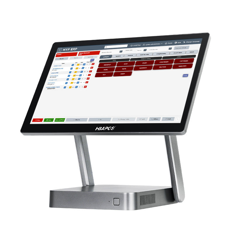 Hbapos New Model Folding POS System 15.6inch All in One POS Machine with Ful Aluminium Material