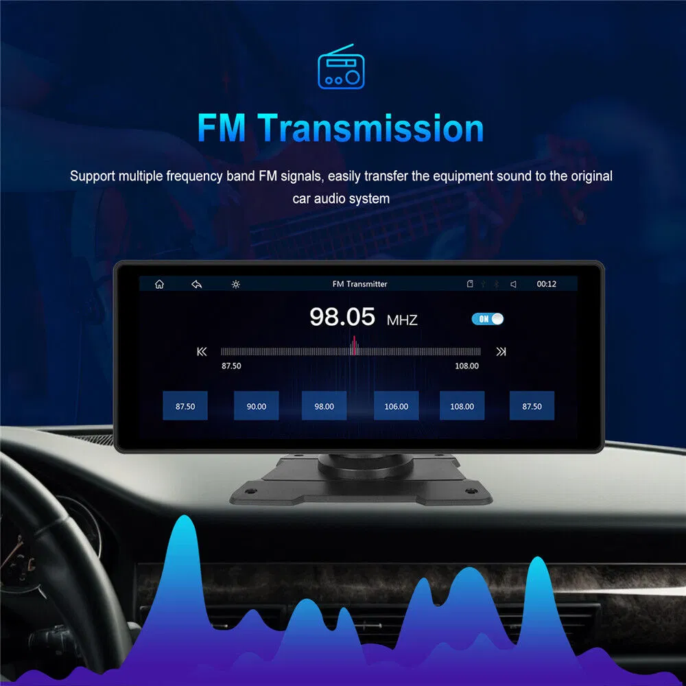 Портативный дисплей W509 10.26 дюймов с CarPlay и Android Auto