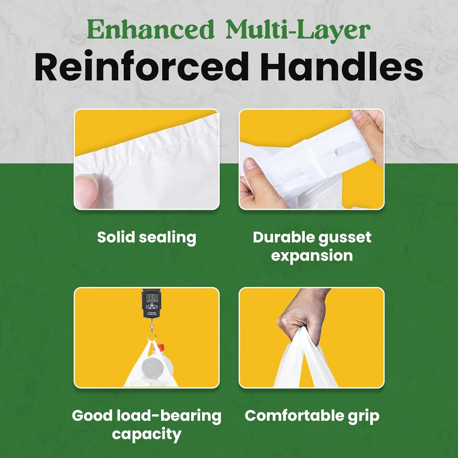 Heavy Duty Reusable T-Shirt Bags Custom Printed Thank You for Grocery