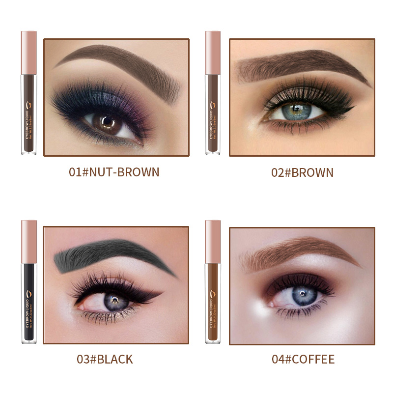 Portable Double Head Waterproof Non-Dizzy Long Lasting Dye Liquid Eyebrow Cream