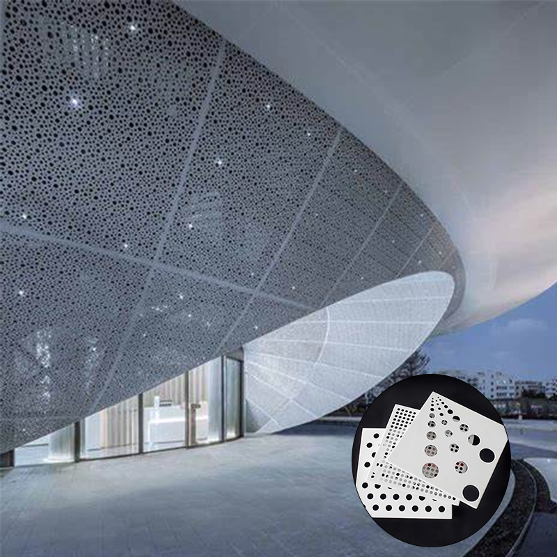 Decorative Laser Cut Metal Wall Cladding Interior Exterior Aluminum Acoustic Facade Panel