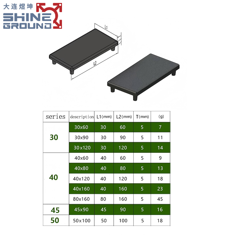 CNC Aluminum Profile 45 Degree End Cap for 15X30 Extrusions