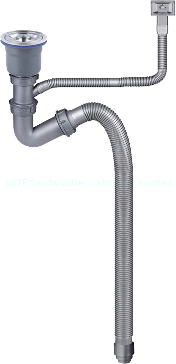 Kitchen Sink Complete Drainage Drainer with Overflow Component for Single Bowl