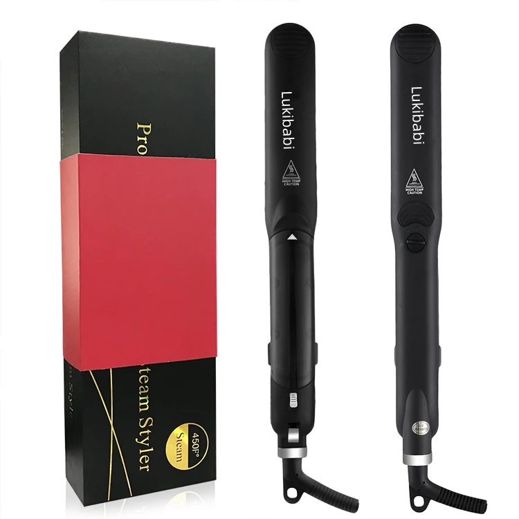 Private Label Ceramic Flat Iron Argan Oil Steam Hair Straightener
