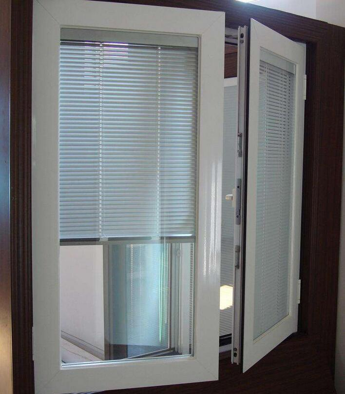Hurricane Impact Double Glazed Inner Blinds UPVC Casement Glass Window