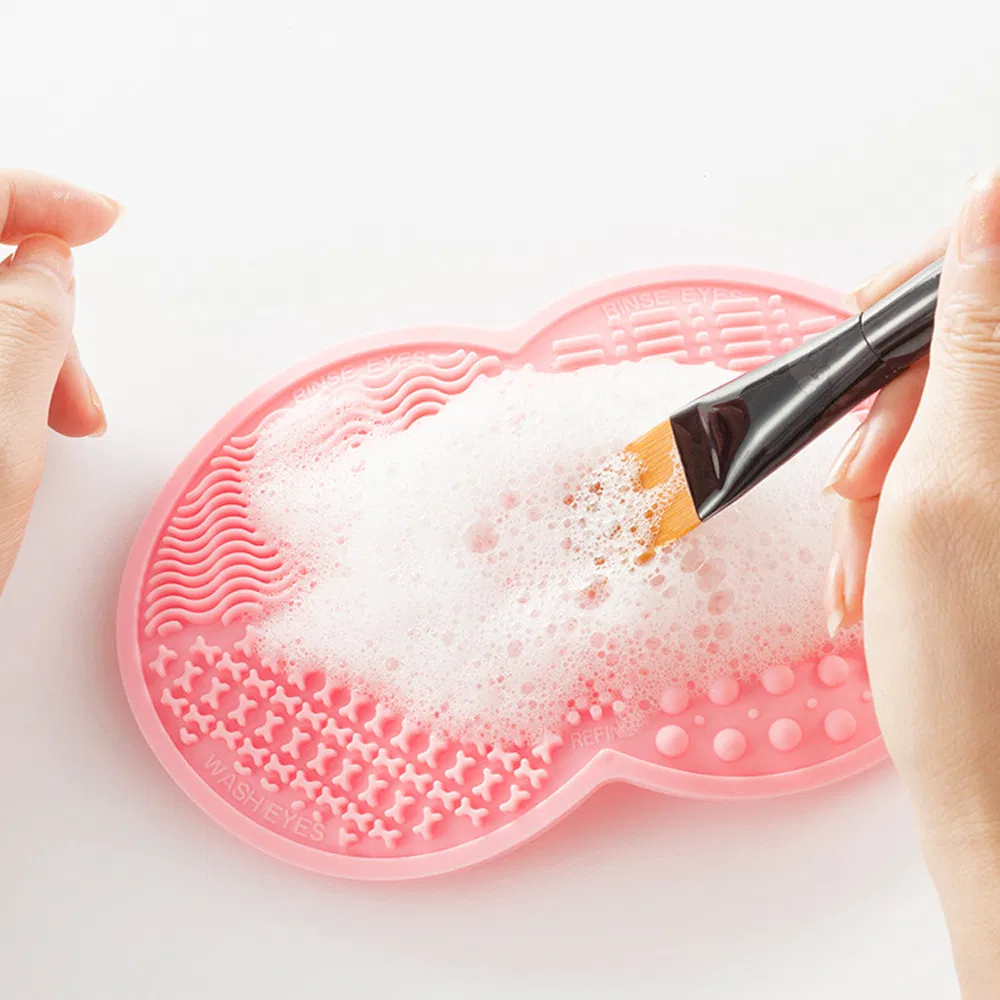 Purple Single-Sided Silicone Makeup Brush Cleaning Makeup Mats
