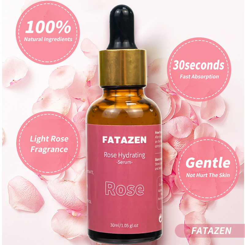 Natural Plants Rose Serum Wholesale Moisturizing Repairing Shrink Pores Rose Facial Essence