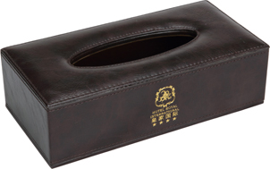 Eco-Friendly PU Faux Leather Facial Tissue Box for Hotels