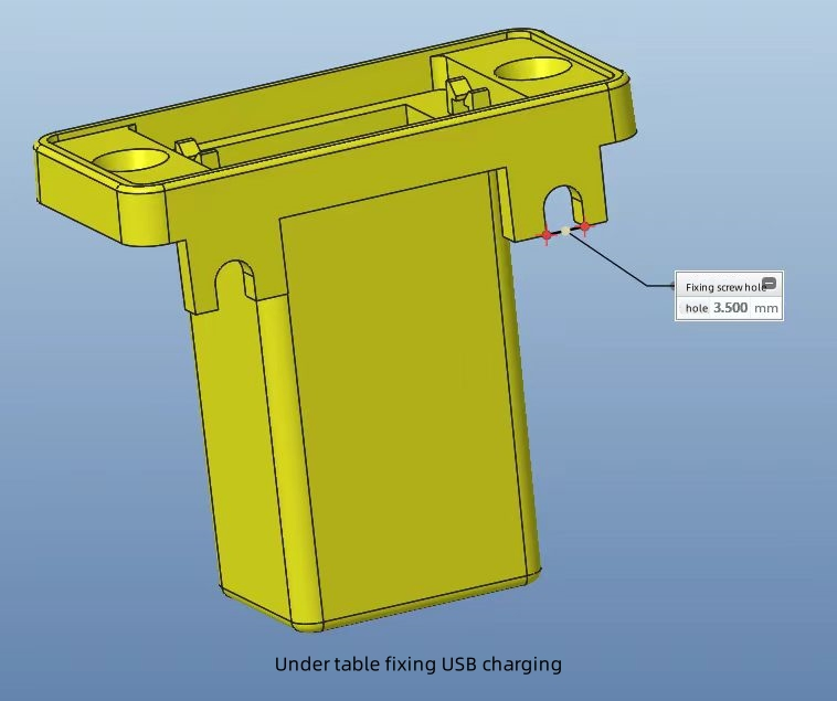 Зарядная станция под столом USB-A и USB-C