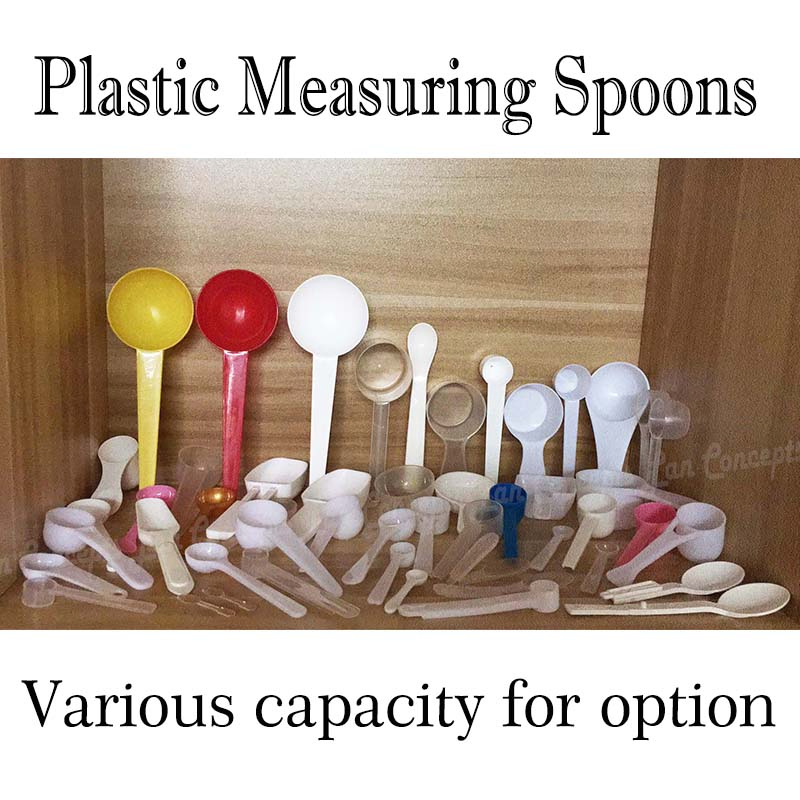 Wholesale Lab Measuring Scoop Mini Plastic Spoon for Powder Liquid Medical 1ml 2ml 3ml 4ml 5ml 6ml 8ml 10ml 15ml 20ml 25ml 30ml 40ml 50ml 60ml 70ml 80ml 100ml