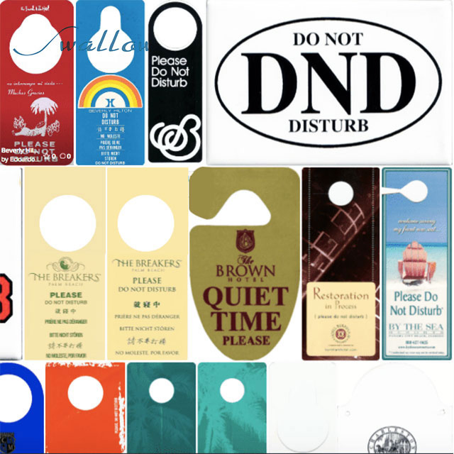 Custom High Quality Hotel Room Number Signs and Notices, Do Not Disturb Sign at Door Handle