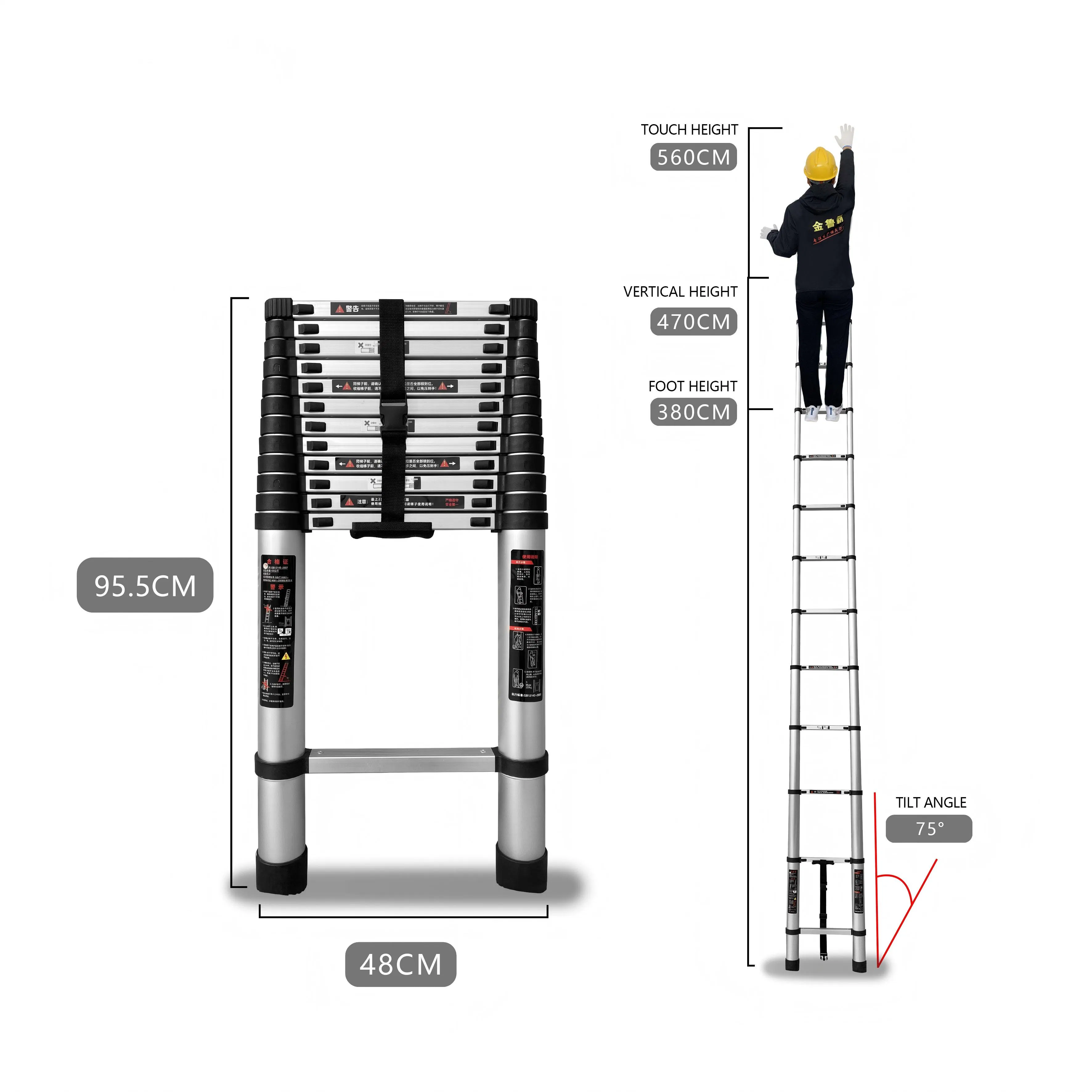 Multi Functional Modern Extended Ladder Aluminum Alloy Folding Ladder with 150kg Load Capacity