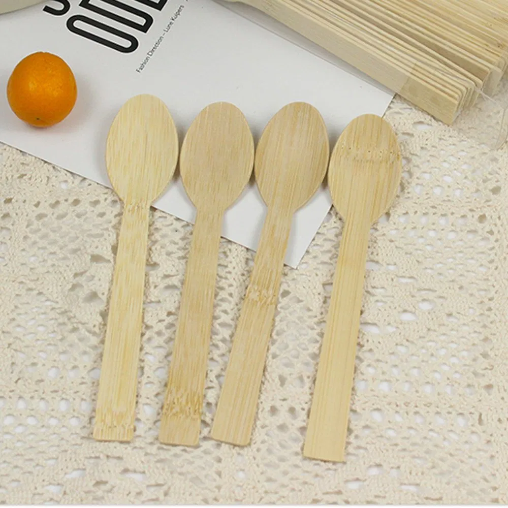 100% Biodegradable Disposable Cutlery 170mm Luxury Bamboo Spoon