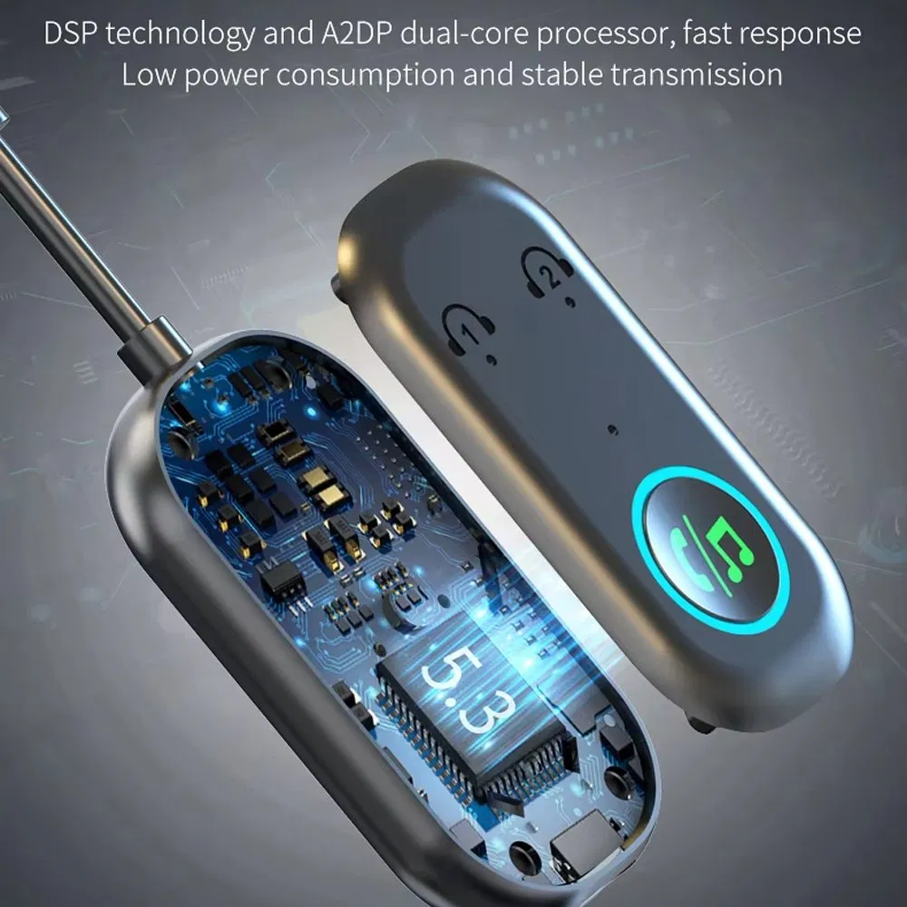 Bluetooth 5.3 адаптер 2-в-1 для авто (передатчик и приемник)