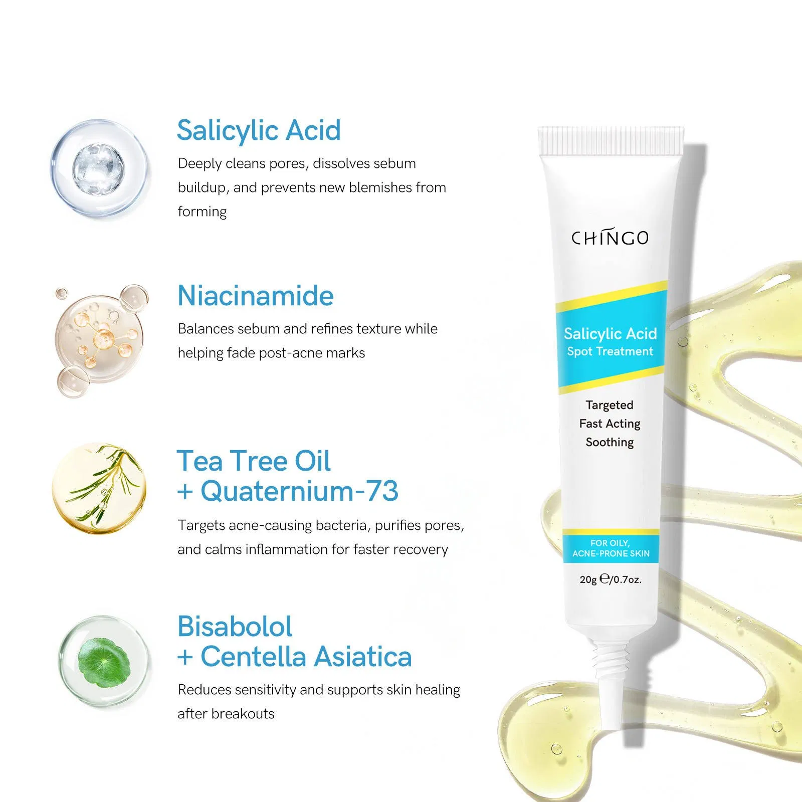 Salicylic Acid Spot Treatment Cream No Irritation Soothing Ance Removal Cream