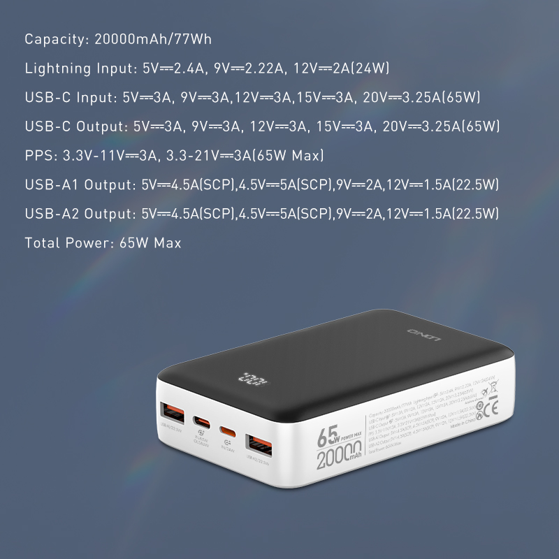 Пауэрбанк Ldnio PQ27 20000 мАч с быстрой зарядкой