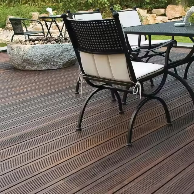 Skin-Friendly Waterproof Swimming Pool Park Wood Flooring Bamboo Decking Outdoor for Garden Trestles Corridors