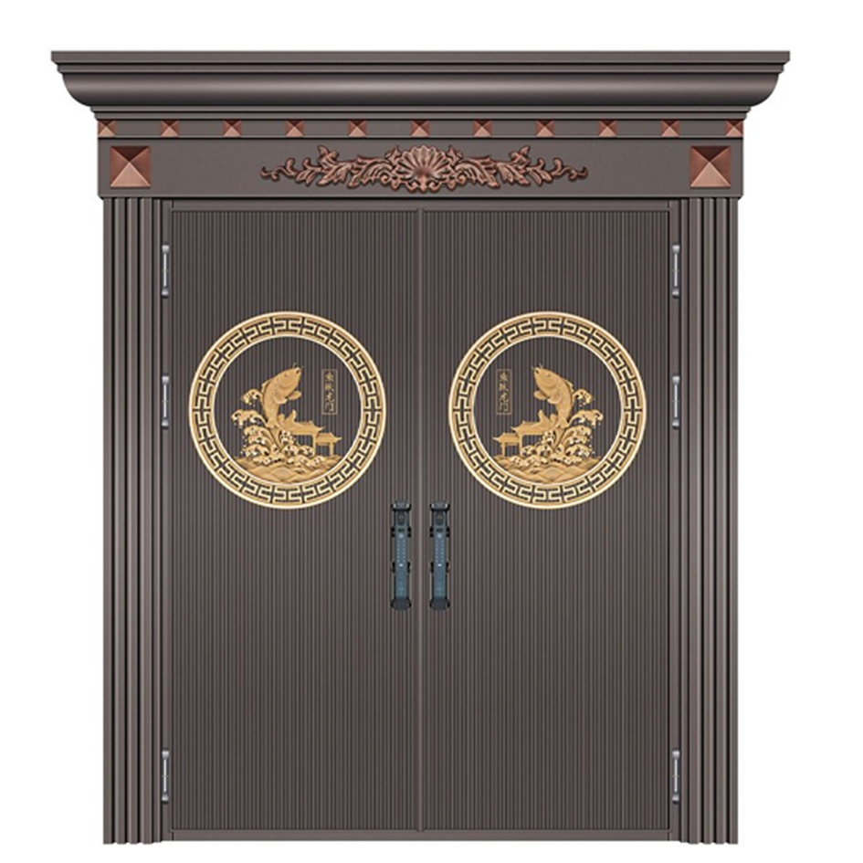 Swing Villa Security Metal Stainless Steel Double Glaze Extorior Entrance Door