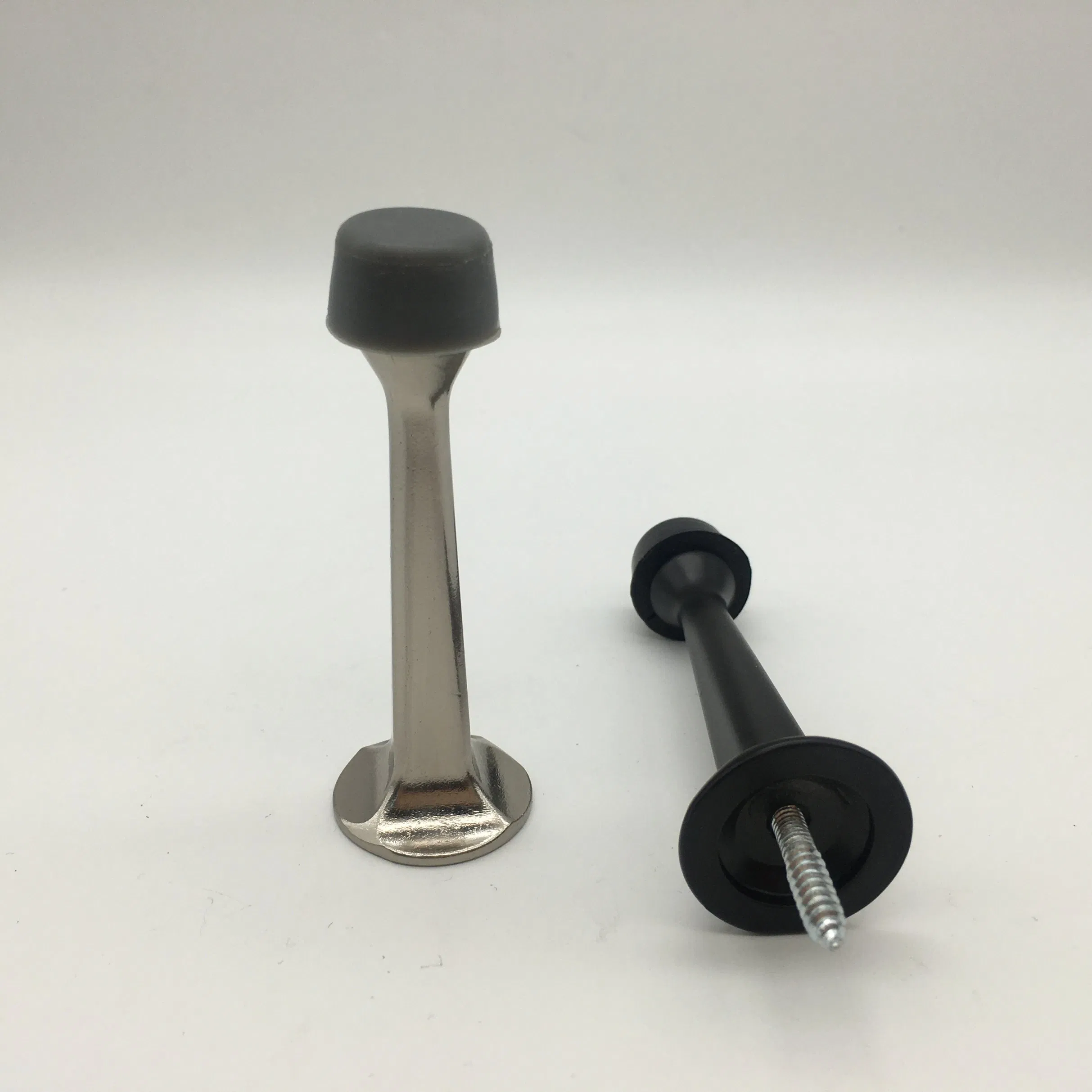 Zinc Alloy Door Top Rubber Door Stop Bumper Wall Mounted Protector Anti-Collision Soundproof Door Blocker for Bathroom